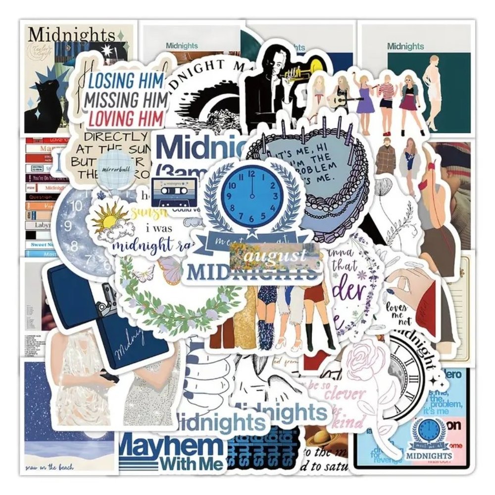 60 Taylor Swift Stickers - Midnights - Waterproof  - New
